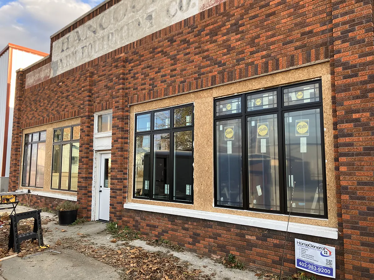 After photo displaying newly installed windows enhancing the residential building in Nebraska and Iowa.