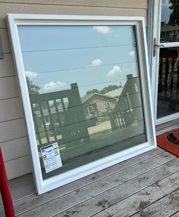 Close-up of a new energy-efficient window ready for installation in Council Bluffs, IA